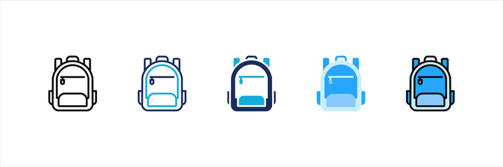 Backpack Multi Style Icon Set