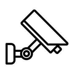 Security Camera Vector Line Icon Design