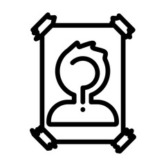 Missing Person Vector Line Icon Design