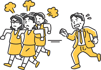 複数の女性社員を怒らせた男性