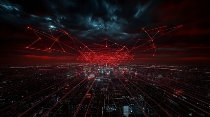 Futuristic Cityscape  AI  Crypto   Network Security