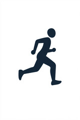 Obraz premium Running Silhouette Icon Person Fitness Symbol