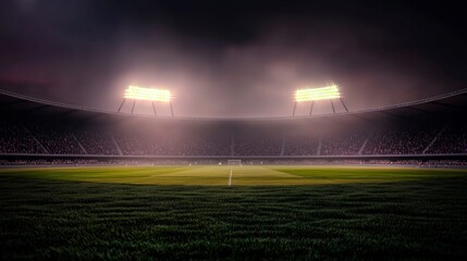 Night Stadium  Soccer  Cricket  Sports Event  Crowd  Lights