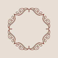 1130.eps  vintage frame with floral ornament