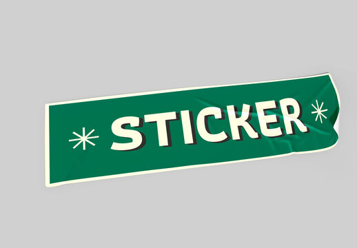 Rectangle Stiker Mockup