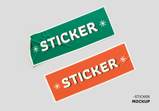 Two Stiker Mockup