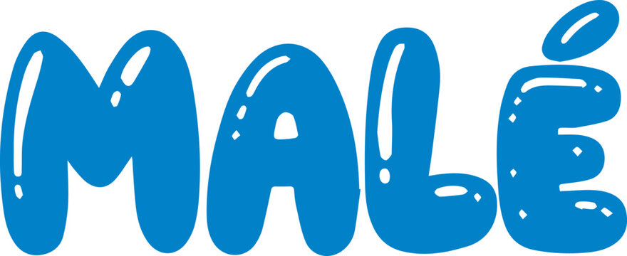 Colorful Male Name Sticker.