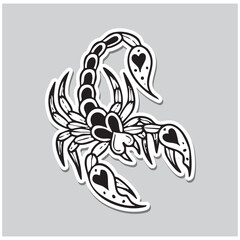 Old School Scorpion Tattoo Style