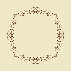 1116.eps  vintage frame with floral ornament