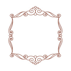 1114.eps  decorative frame with floral ornament