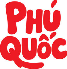 Phu Quoc Island Text Art.