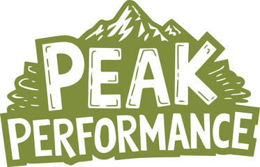 Fototapeta premium Peak Performance Mountain Badge.