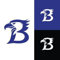 Eagle Head Letter B Logo Icon