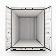 Detailed 3D Render of an Open Shipping Container Interior Space