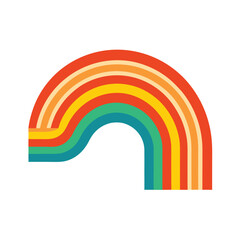 Retro Rainbow Design for Graphic Design retro  t-shirt design. 