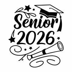Graduation T-Shirt Graphic – Senior Class of 2026
