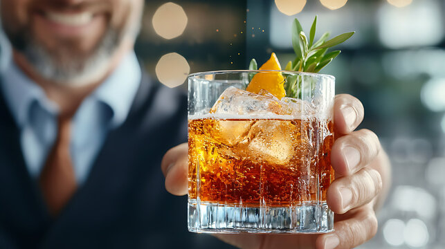 Bartender crafting specialty cocktails in a trendy bar beverage photography elegant atmosphere close-up perspective mixology art