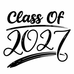 Minimalist Class of 2027 Brush Letterin