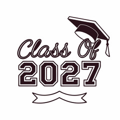Stylish and Classic Class of 2027 Patch Vector