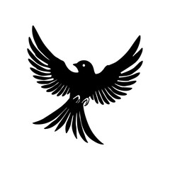 flying bird silhouette vector