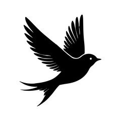 Obraz premium flying bird silhouette vector