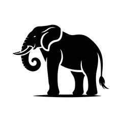 Elephant Silhouette Vector.
