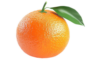 A bright orange with a vibrant green leaf for a refreshing and nutritious addition to your daily diet