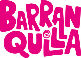 Barranquilla City Name Typography.