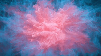 Abstract Pink Blue Smoke Cloud Burst  Artistic Background Texture