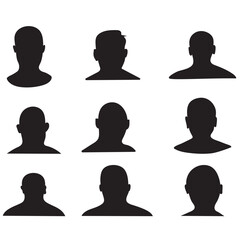 Human head silhouette vector illustration