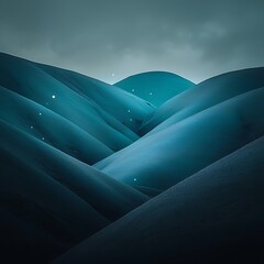 Teal Mountainscape for Night Lights.