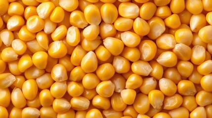 Close-up of vibrant yellow corn kernels