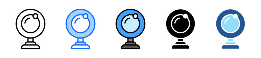 Webcam Icon Set Multiple Style Collection