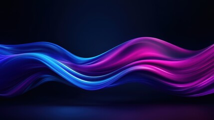 Obraz premium Abstract flowing waves in vibrant blue and purple hues