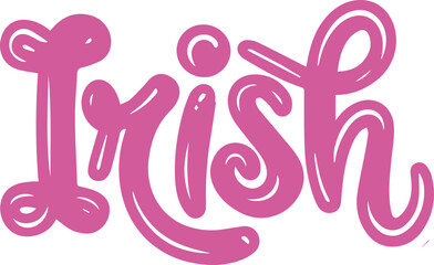 Irish Green Lettering Sticker.