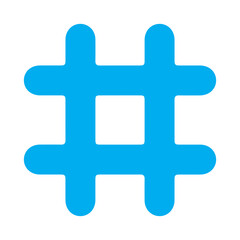 hashtag blue icon