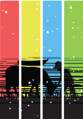 T-shirt farmer village vintage design 