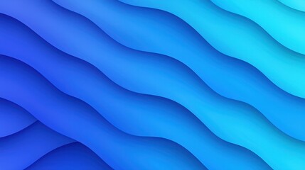 Obraz premium Abstract Wavy Gradient Background: A visually appealing gradient of blues creates a dynamic and textured wavy pattern that adds depth and movement