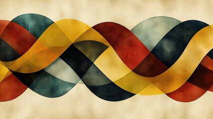 Fototapeta premium Colorful Abstract Waves with Smooth Curves and Gentle Transitions on Textured Background