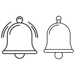 Notification Bell Icon Line Art