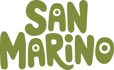 San Marino Handwritten Lettering.