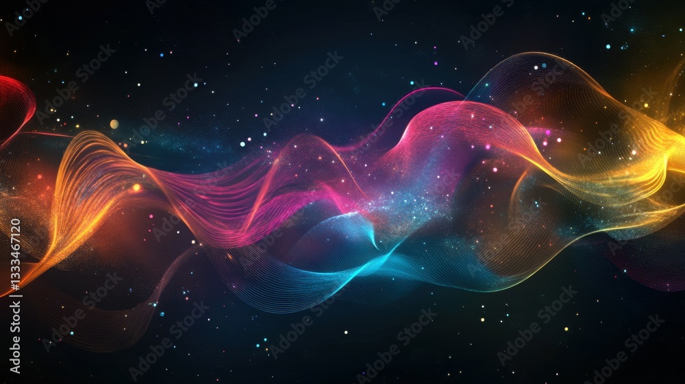Wall mural texture abstract wave background with neon and abstract.