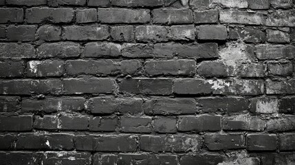 Fototapeta premium Texture of a black painted brick wall as a background or wallpaper