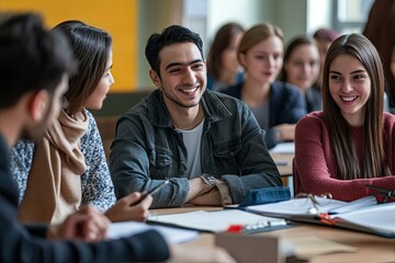 Online Multiethnic Attractive Group of Teachers Study and Laught,Discuss Something