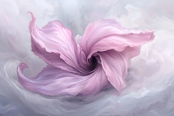 Pink Flower Swirl for Cloud Background.