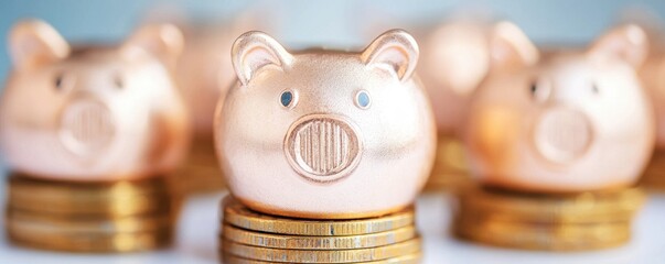Saving money with piggy banks personal finance tips in a modern home office environment