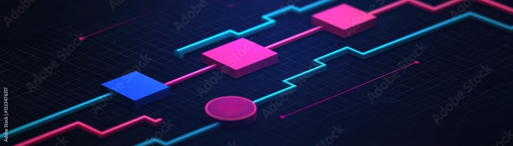Poster dynamic data visualization digital space infographic design abstract environment aerial view technol