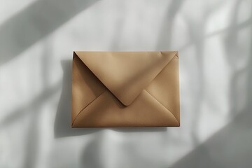 Beige envelope-shaped wallet