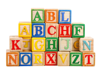 letter blocks clipart image on transparent background