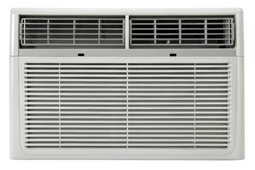 White window air conditioner isolated with transparent background